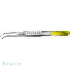 Пинцет DUROGRIP с твердосплавными вставками, для зубов, 45°, усиленный, 150 мм