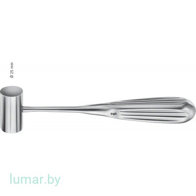 Молоток, 218 г, с головкой диам. 25 мм, длина 190 мм, артикул - DF114R