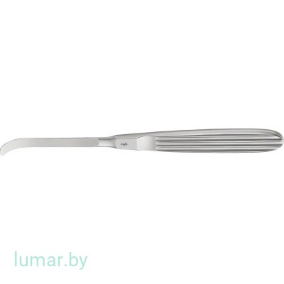 Распатор сильно изогнутый, ширина 6 мм, артикул - DO523R