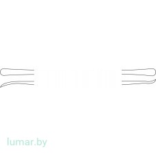 Распатор SYMES двухконечный, изогнутый, 4 мм