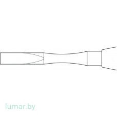 Остеотом ERGOPLANT костный, изогнутый, 4 мм