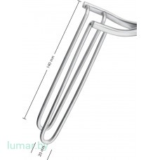 Зеркало ректальное, длина лезвий 140 мм