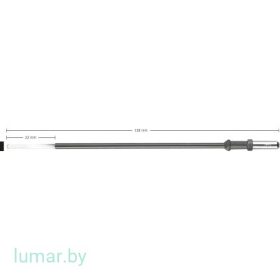 Электрод ножевой, прямой, длина стержня 100 мм, хвостовик диам. 4.0 мм, артикул - GK125R