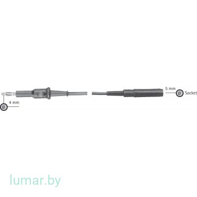 Кабель монополярный, с разъемом типа Erbe T диам. 4.0 мм (соединитель для инструмента диам. 5 мм), артикул - GK180