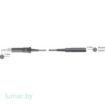 Кабель соединительный, с разъемом ERBE ICC диам. 5 мм (соединитель для инструмента диам. 4 мм), артикул - GK239