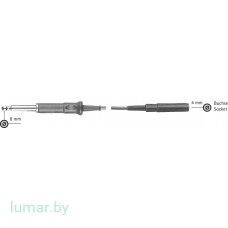 Кабель монополярный, с большим разъемом диам. 8 мм (соединитель для инструмента диам. 4 мм)