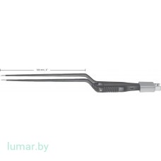 Пинцет CASPAR биполярный, концы 1.0 мм, рабочая часть 100 мм, общая длина 195 мм