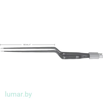 Пинцет CASPAR биполярный, концы 1.0 мм, рабочая часть 100 мм, общая длина 195 мм, артикул - GK940R