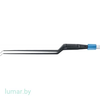 Пинцет CASPAR биполярный, концы изогнуты под 45° вверх, 1.0 мм, рабочая часть 125 мм, общая длина 220 мм, артикул - GK972R