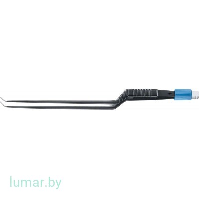 Пинцет CASPAR биполярный, концы изогнуты под 45° вниз, 1.0 мм, рабочая часть 125 мм, общая длина 220 мм, артикул - GK974R