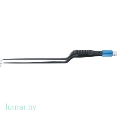 Пинцет CASPAR биполярный, концы изогнуты под 90° вверх, 1.0 мм, рабочая часть 120 мм, общая длина 215 мм, артикул - GK976R