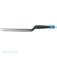 Пинцет CASPAR биполярный, концы изогнуты под 90° вниз, 1.0 мм, рабочая часть 120 мм, общая длина 215 мм