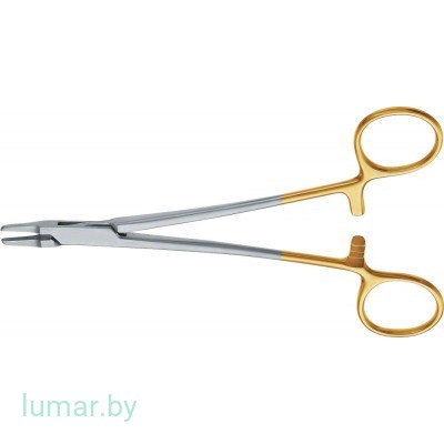 Иглодержатель DUROGRIP FRENCH EYE с твердосплавными вставками, 160 мм, артикул - MB606R
