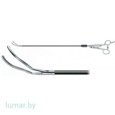 Зажим DE'BAKEY изогнутый, 5 мм 310 мм, артикул - PM175R