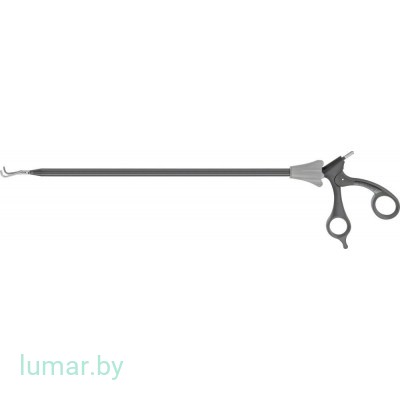 Зажим OVERHOLT диссекционный, кончики браншей загнуты на 90°, диам. 10 мм, 310 мм, артикул - PO103R