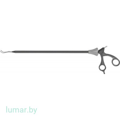 Зажим OVERHOLT диссекционный, кончики браншей загнуты на 60°, диам. 10 мм, 310 мм, артикул - PO141R