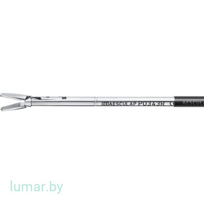 Рабочая часть инструмента - зажим атравматический и диссекционный, прямой, диам. 3.5 мм, 290 мм, артикул - PO343R