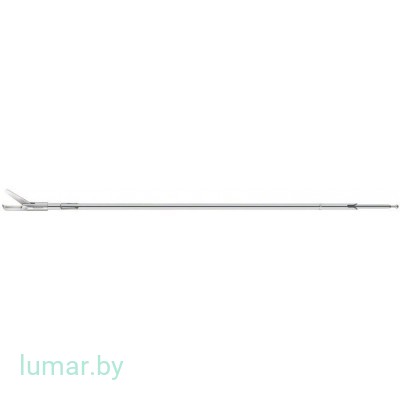 Рабочая часть инструмента - ножницы перитонеальные, с насечкой, 1 лезвие с крючком, диам. 5 мм, 310 мм, артикул - PO625R