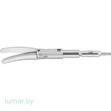 Рабочая часть инструмента - ножницы METZENBAUM с твердосплавными вставками, изогнутые влево, диам. 5 мм, 310 мм