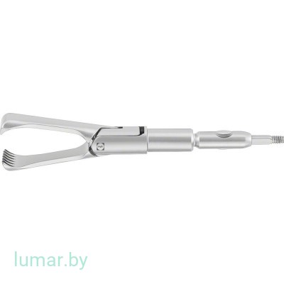 Рабочая часть инструмента - зажим NELSON захватывающий, с изогнутым тубусом, диам. 5 мм, 310 мм, артикул - PO638R