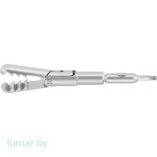 Рабочая часть инструмента - зажим захватывающий «зев щуки», с изогнутым тубусом, диам. 5 мм, 310 мм