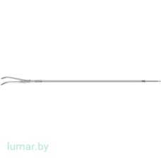 Рабочая часть инструмента - зажим OVERHOLT диссекционный, кончики браншей загнуты на 60°, диам. 10 мм, 310 мм