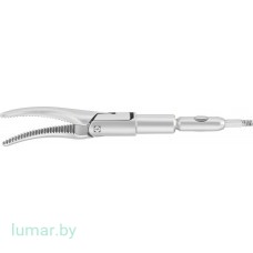 Рабочая часть инструмента - зажим MARYLAND для фиксации и препарирования, с изогнутым тубусом, диам. 5 мм, 310 мм