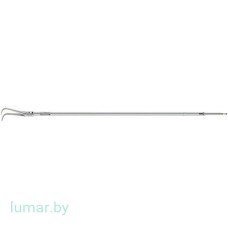 Рабочая часть инструмента - зажим OVERHOLT диссекционный, с тонкими кончиками, изогнутыми на 90°, диам. 10 мм, 370 мм