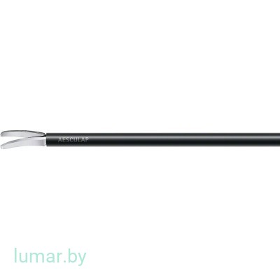 Рабочая часть инструмента - ножницы METZENBAUM одноразовые, изогнутые влево, диам. 5 мм, 310 мм, артикул - PO888