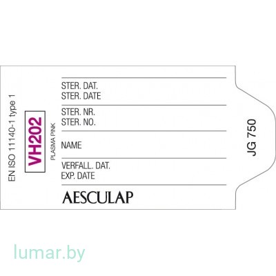 Бумажные пломбы, с адгезивным слоем и индикатором для плазменной стерилизации в STERRAD, артикул - JG750