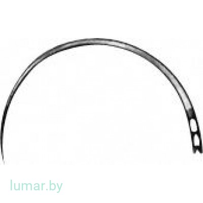 Игла, для шовного материала, размер 1/2 окружности, с игольным ушком, режущая, № OG2, 0.6х24 мм, артикул - BL612N