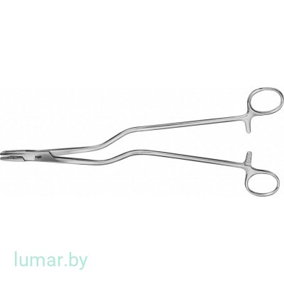 Иглодержатель MASSON-LUETHY с офсетной рукояткой, с насечкой, 255 мм, артикул - BM280R