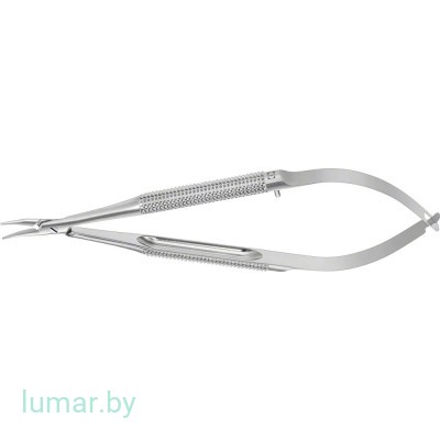 Иглодержатель BARRAQUER изогнутый, с замком, 120 мм, артикул - BM560R
