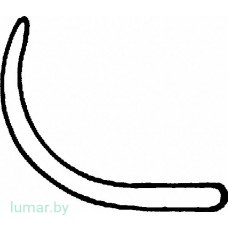 Игла DESCHAMPS с сильным изгибом, для правой руки, тупая, 225 мм