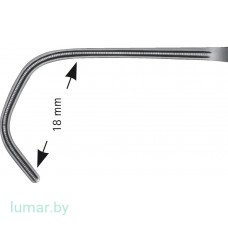 Зажим CASTANEDA неонатальный, изогнутый, 18 мм, 155 мм