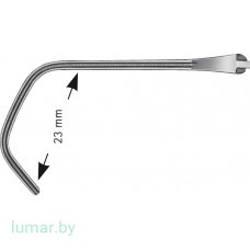Зажим CASTANEDA неонатальный, изогнутый, 23 мм, 155 мм