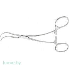 Зажим CASTANEDA неонатальный, изогнутый, 25 мм, 155 мм