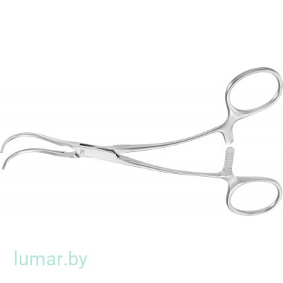 Зажим CASTANEDA неонатальный, изогнутый, 25 мм, 155 мм, артикул - FB593R