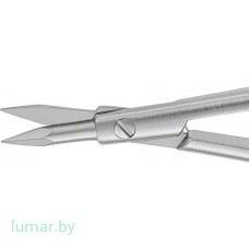Микроножницы VANNAS с поперечной насечкой на ручках, прямые, 120 мм