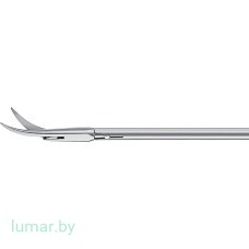 Микроножницы FAHLBUSCH экстра деликатные, изогнутые по плоскости, длина рабочей части 165 мм