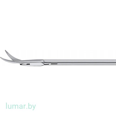 Микроножницы FAHLBUSCH экстра деликатные, изогнутые по плоскости, длина рабочей части 165 мм, артикул - FD220R