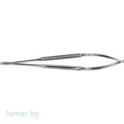 Микроиглодержатель, прямой, с круглыми ручками, 185 мм, артикул - FD244R