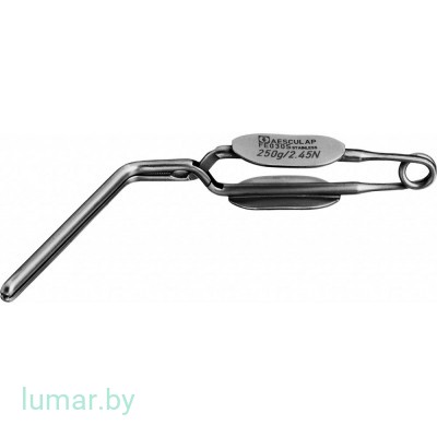 Зажим ALPHA сосудистый, угловой, сила сжатия 250 г, артикул - FE030S