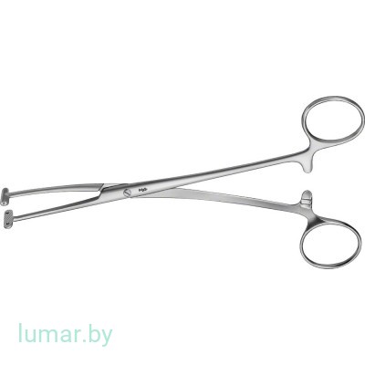 Щипцы DEMARTEL для лоскутов из скальпа, слегка изогнутые, 185 мм, артикул - FF011R