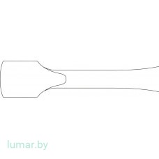 Элеватор KEY, прямая рабочая часть шириной 25.4 мм, 210 мм