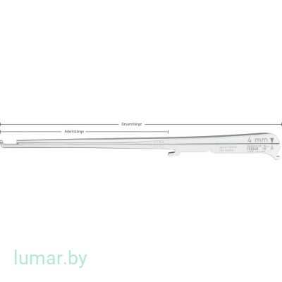 Выкусыватель костный с пневматическим приводом KAIRISON, шафт с открытием кверху, ширина 3 мм, 285 мм, артикул - FK893R