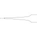 Микропинцет MUELLER 0.50 мм, 1х2 зуба, 110 мм, артикул - FM004R