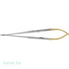 Микроиглодержатель DIADUST с круглыми ручками, прямой, с алмазным напылением, 210 мм