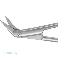 Микроножницы с круглыми ручками, ультра деликатные лезвия, изогнутые под углом 45°, 165 мм Микроножницы с круглыми ручками, ультра деликатные лезвия, изогнутые под углом 45°, 165 мм