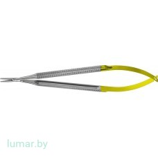 Микроиглодержатель DIADUST с круглыми ручками, прямой, с алмазным напылением, без замка, 160 мм